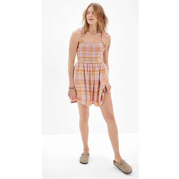 American Eagle AE Summer Dream Smocked Tank Dress﻿ - Picture 1 of 13